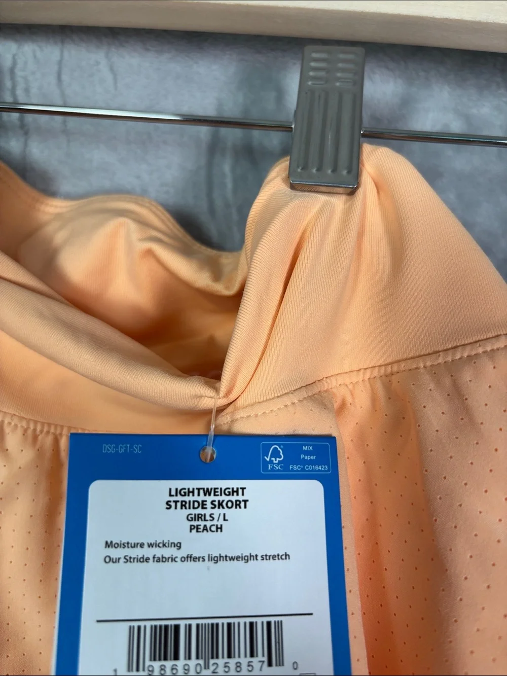 NWT New DSG Coral Performance Mid-Rise Skort Size Girls Large (14)
